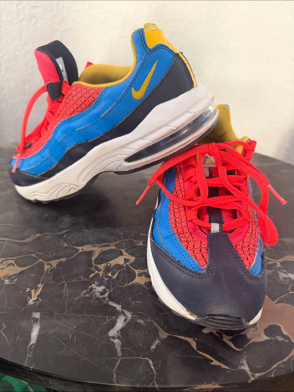 Nike Kids Colorblock Sneakers in Red, Blue & Yellow